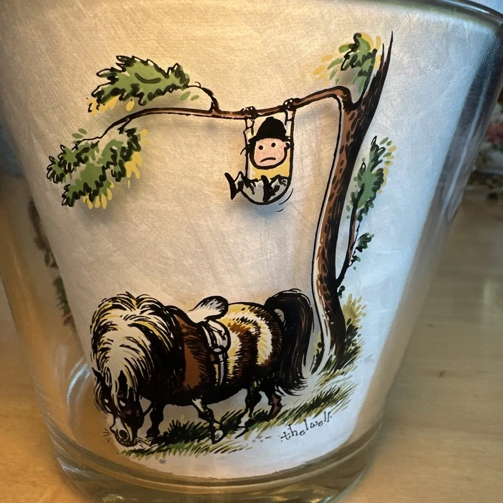 Vintage 1950's Norman Thelwell The Pony‎ Ice Bucket/Candy Dish Bowl Cartoon RARE